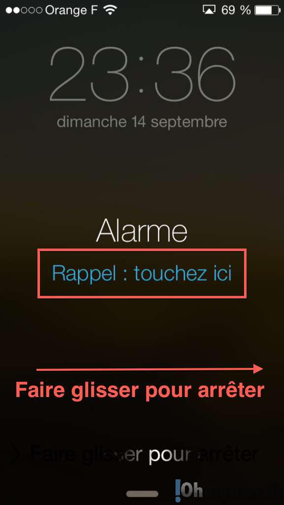 comment modifier rappel alarme iphone