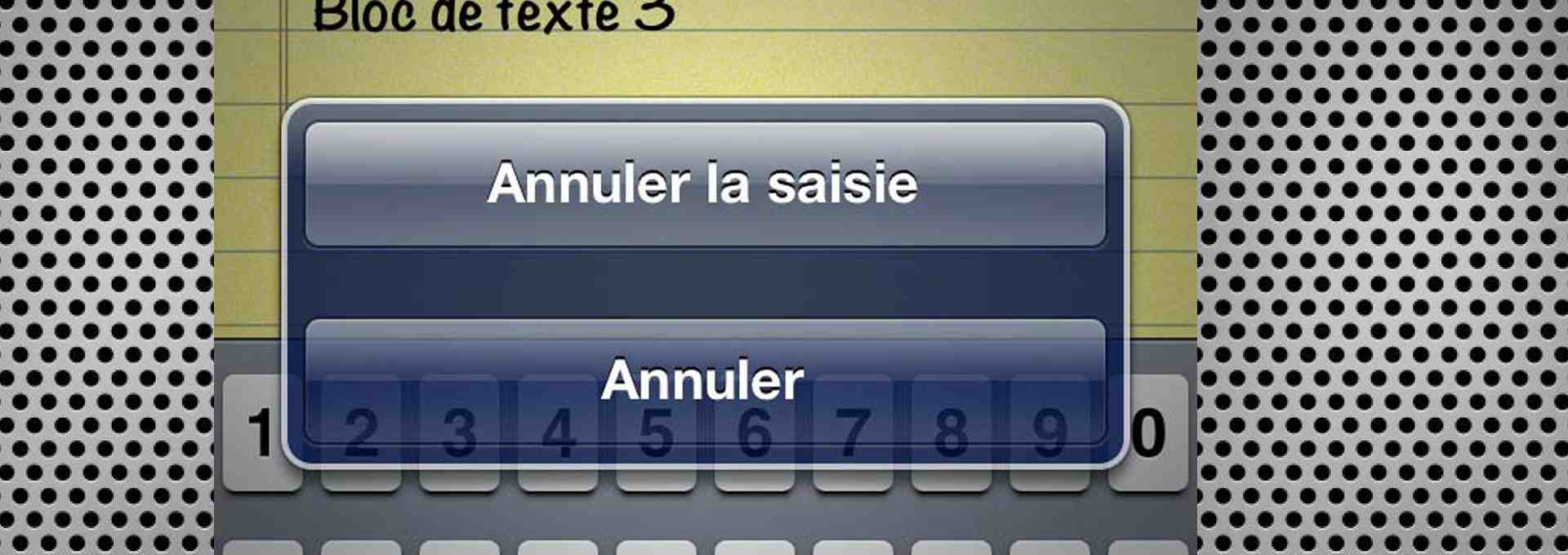 Comment annuler une frappe, une saisie ou une action sur son iPhone ? (iGenius)