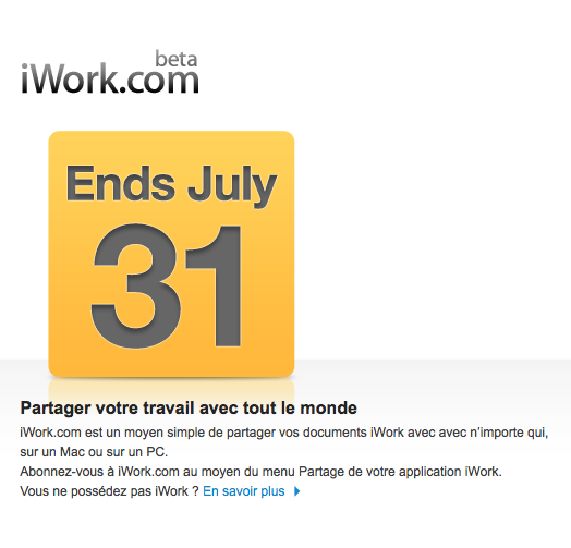 Après MobileMe, iWork.com ferme: sauvegardez vos documents !