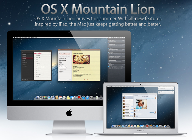 Apple demande aux développeurs de soumettre leurs applications pour Mountain Lion