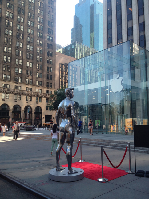David Beckham à l’Apple Store de New York