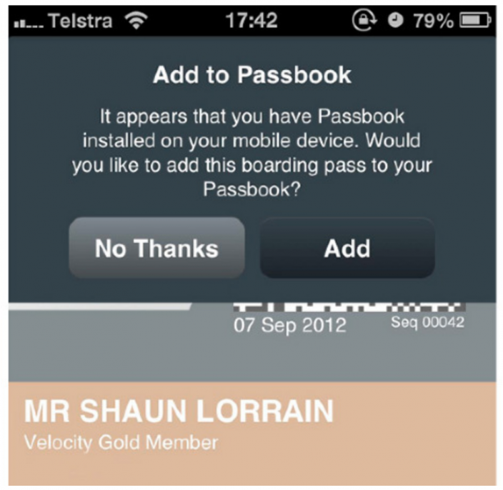 iOS 6: les compagnies aériennes expérimentent Passbook