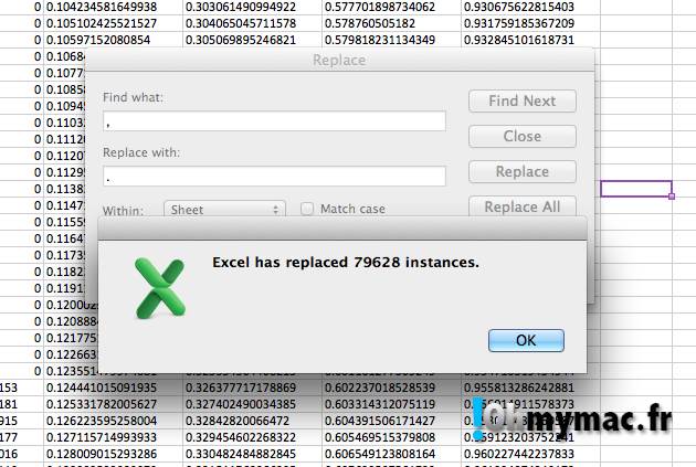 Ohmymac Séparateur décimal sur Excel 2011 Mac 05