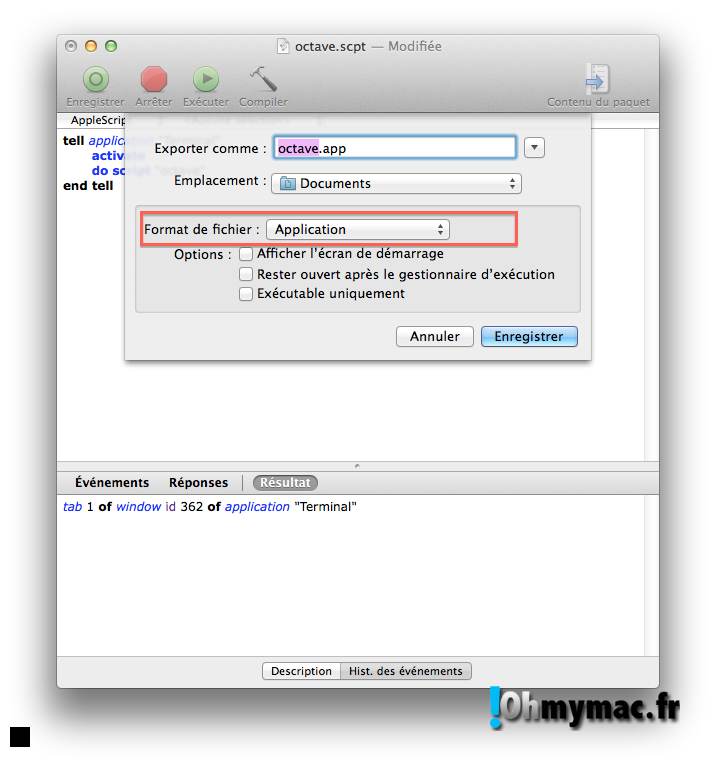 Ohmymac Trasformer un AppleScript en Application 09
