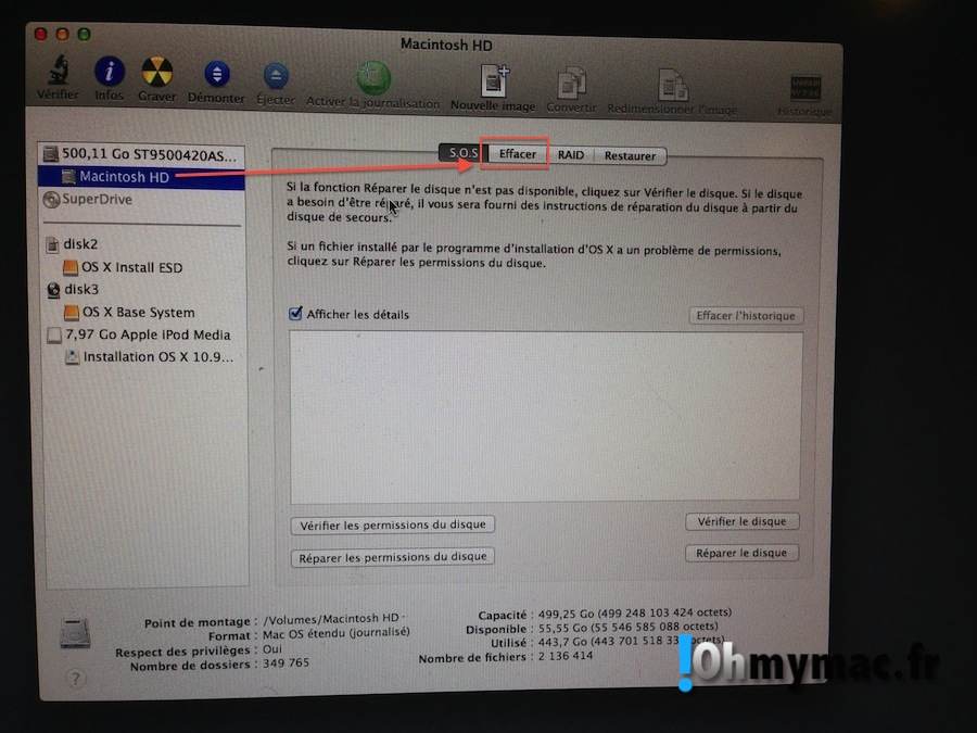Faire une installation clean d'OS X Mavericks 12