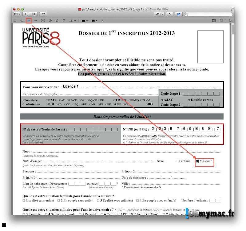 Comment modifier ou éditer un pdf comme un formulaire sur son Mac