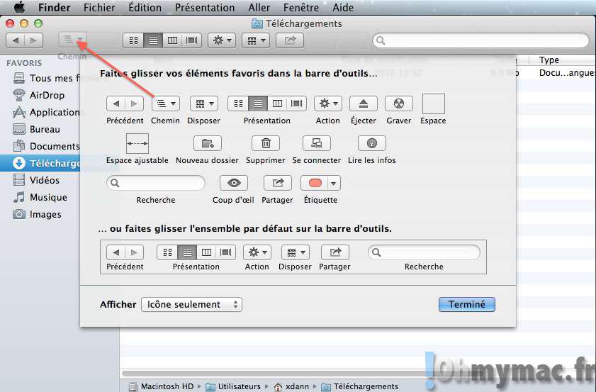 Finder Mac: comment afficher le chemin et l'arborescence lors de la navigation