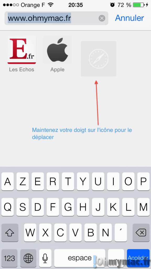 Safari iOS 7: comment créer et organiser ses favoris visuels