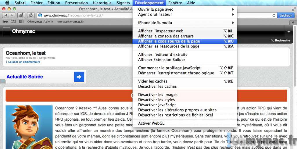 Safari iOS: comment afficher le code source des pages web sur son iPhone ou iPad