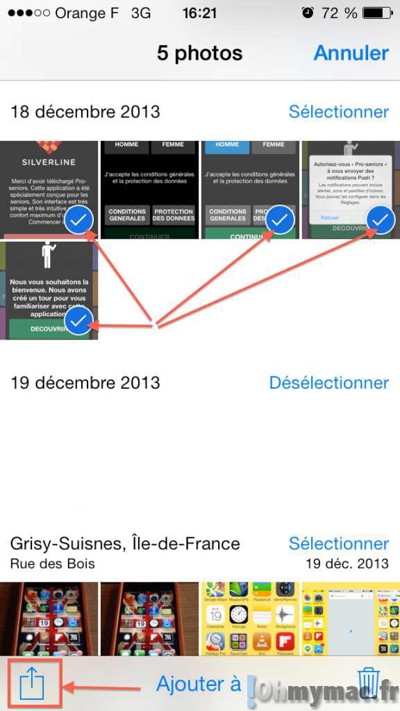 Comment envoyer plusieurs images à la fois par email, SMS ou iMessage sur son iPhone ou iPad