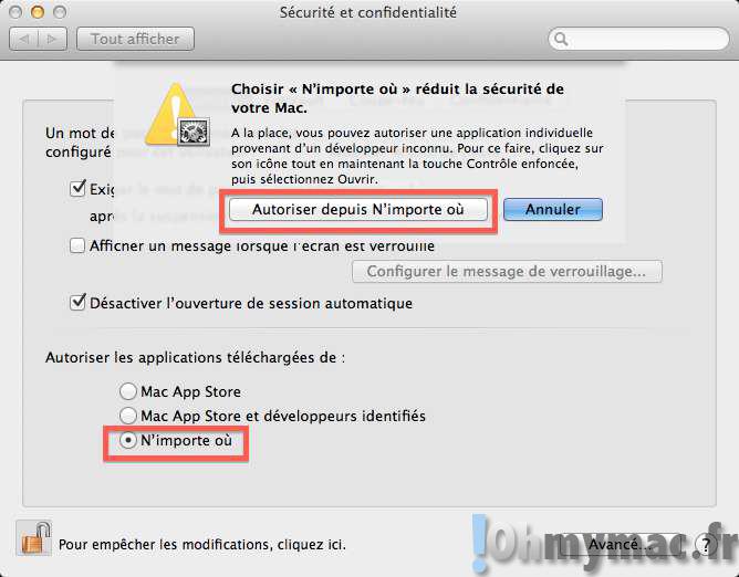 Autoriser l'installation des applications tierces sur son Mac
