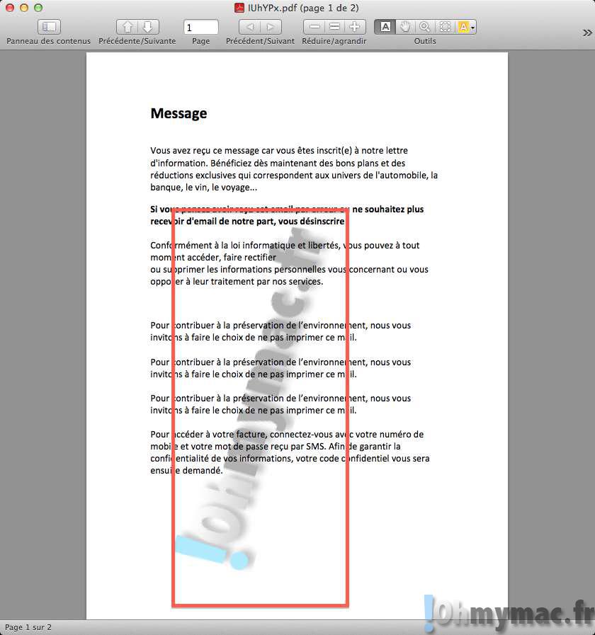 Ajouter un watermark (filigrane) à un document PDF