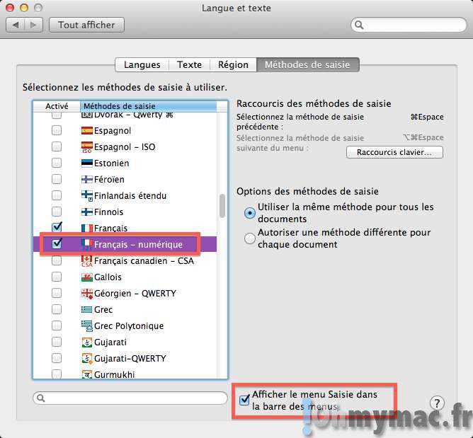 Activer le clavier numérique du Macbook