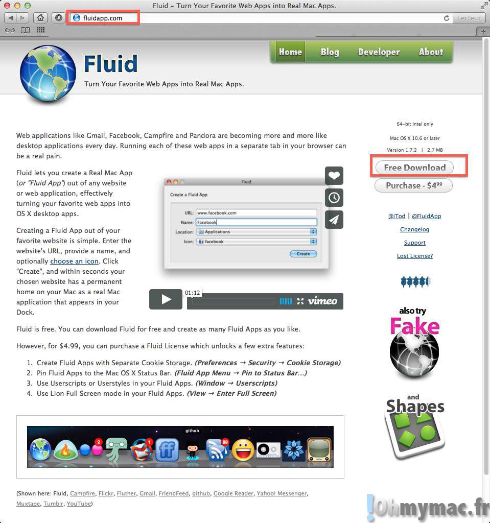 Transformer tout site web en une vraie application sur votre Mac