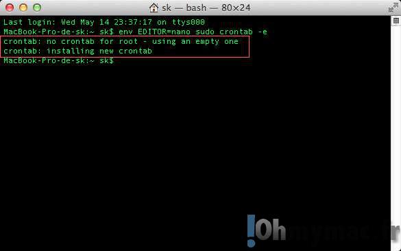 Programmer une tâche CRON pour configurer l'extinction automatique de votre Mac 