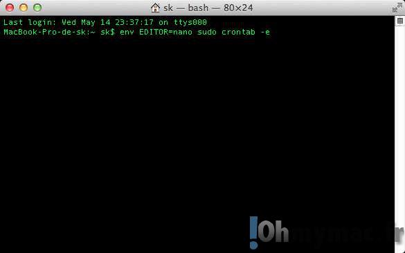 Programmer une tâche CRON pour configurer l'extinction automatique de votre Mac 