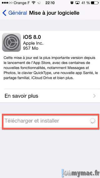 Installer iOS 8 et résoudre les problèmes d'espace insuffisant