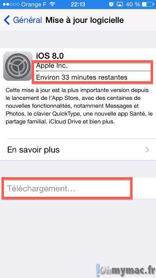Installer iOS 8 et résoudre les problèmes d'espace insuffisant