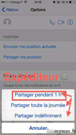 iOS 8: envoyer sa position actuelle ou partager sa position actuelle via iMessage sur iPhone et iPad