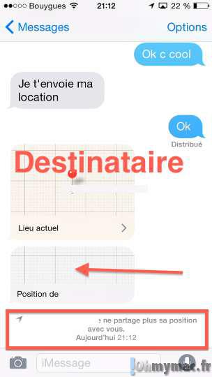iOS 8: envoyer sa position actuelle ou partager sa position actuelle via iMessage sur iPhone et iPad