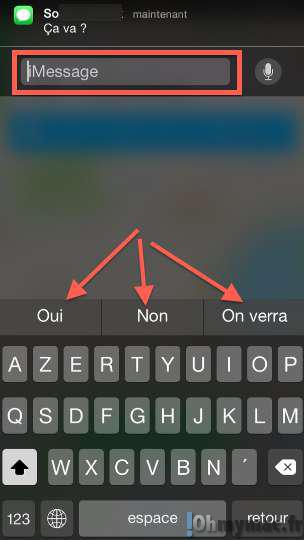 iOS 8: répondre à la vitesse de l'éclair aux SMS et iMessages