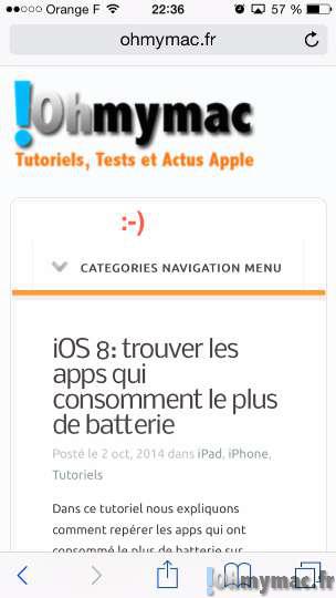 Safari iOS 8: forcer l'affichage de la version normale d'un site au lieu du site mobile sur iPhone/iPad