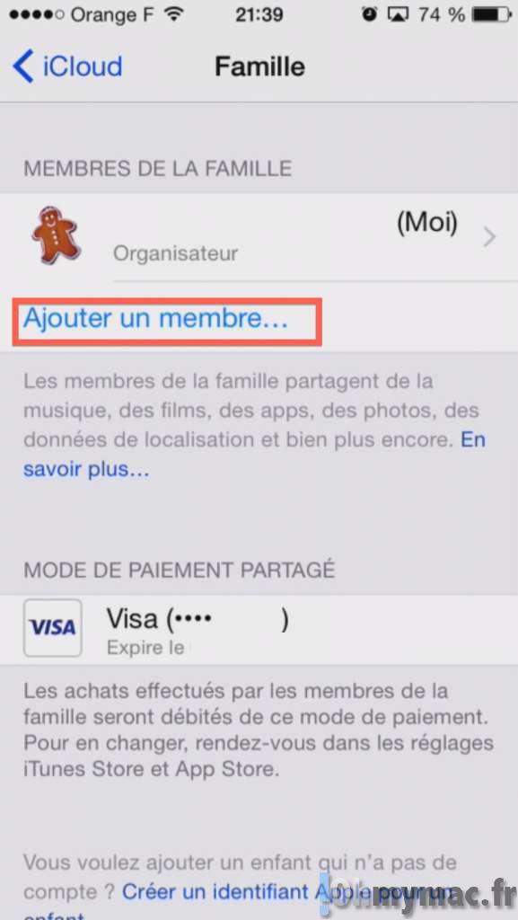 iOS 8, iCloud et Mac: activer le partage familial et partagez achats, photos, calendriers avec votre famille