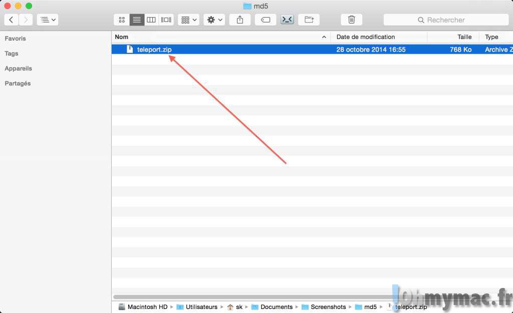 Vérifier l'empreinte numérique (MD5) d'un fichier sur son Mac