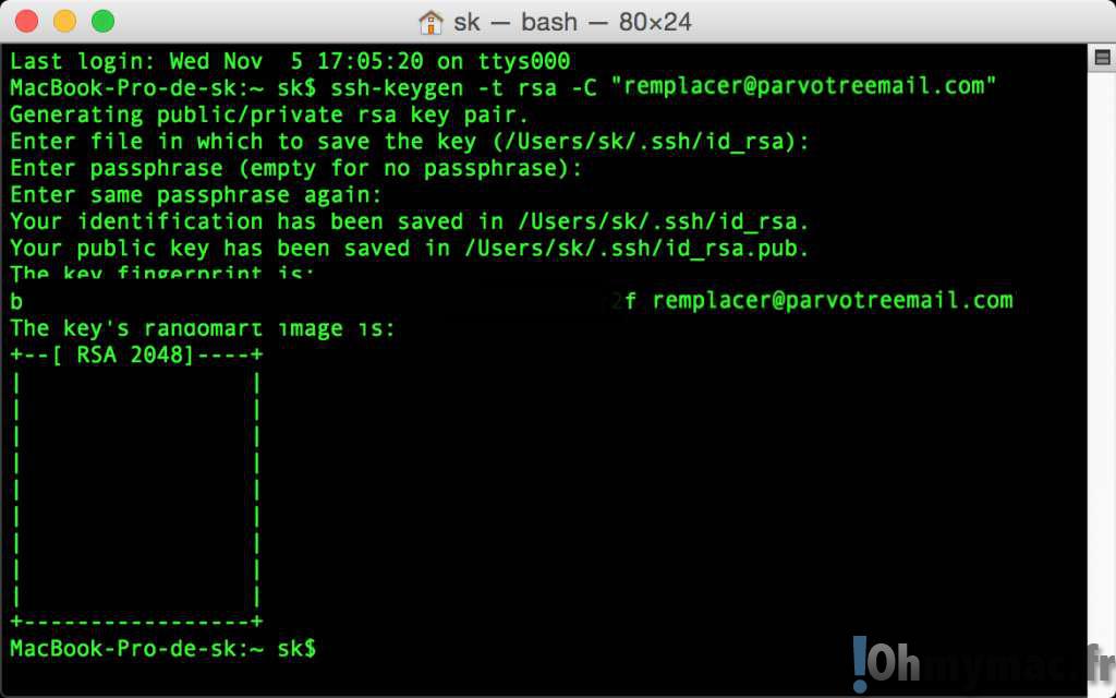 Créer une clé SSH pour identifier de façon sécurisée votre Mac