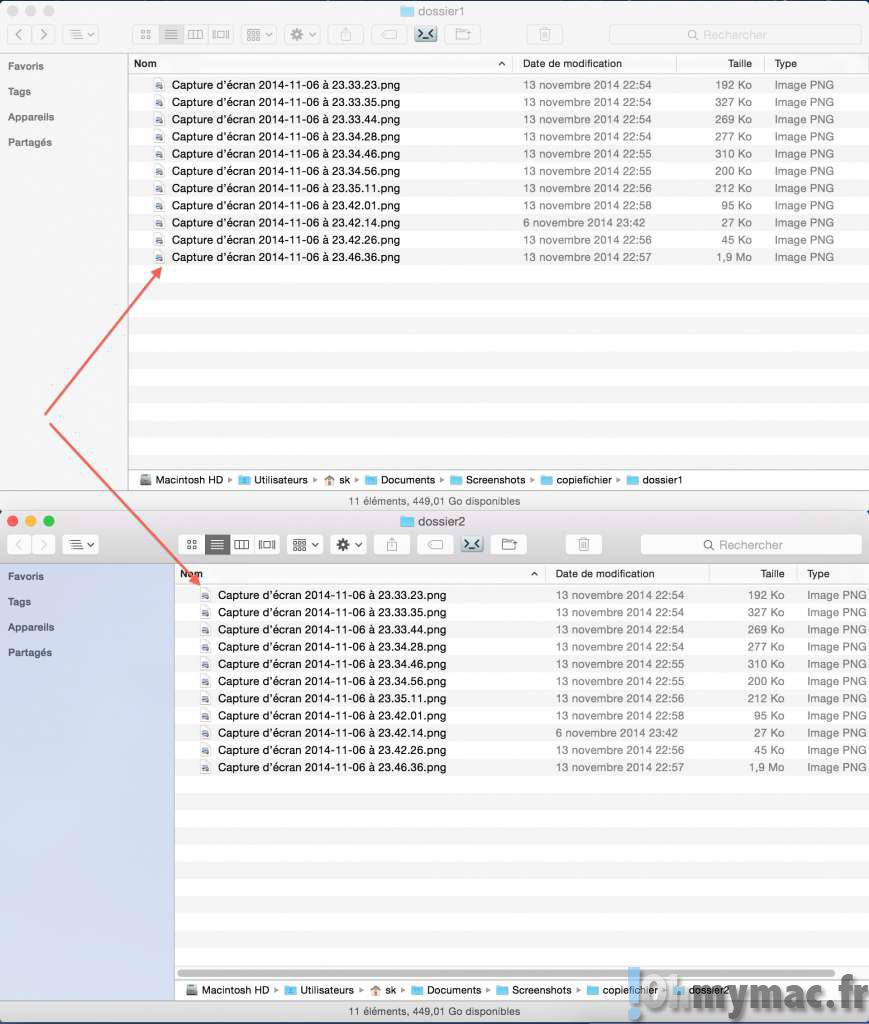 Copier des fichiers identiques sans les écraser avec le Finder du Mac