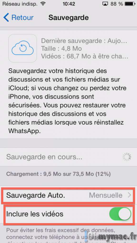 WhatsApp: empêcher l'enregistrement automatique des photos et videos dans le fil de Photos iPhone/iPad