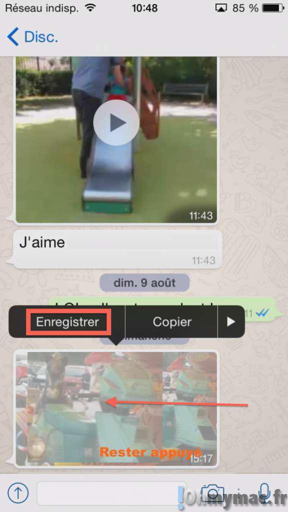 WhatsApp: empêcher l'enregistrement automatique des photos et videos dans le fil de Photos iPhone/iPad