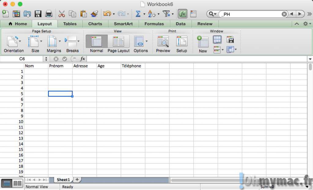 Excel Mac: définir des noms de colonnes ou de lignes