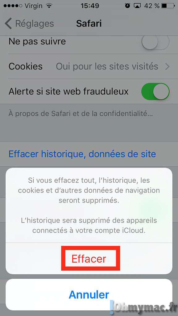 effacer historique safari: Empêcher Safari mobile de retenir votre historique de navigation sur iPhone et iPad