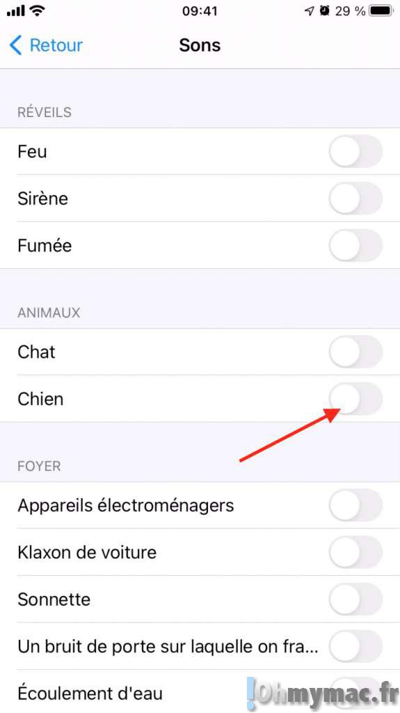 reconnaissance des sons: iOS 14: activer et utiliser la reconnaissance des sons